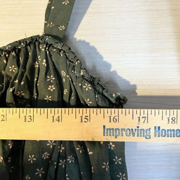 Trixxi Women's Plus 1X Dress Green Floral Adjustable Boho Festival Hippie Fairy - Picture 3 of 7